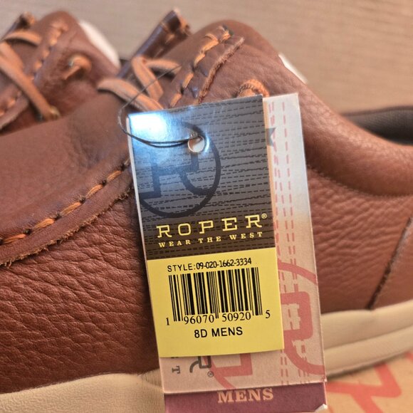 ROPER Men's Clearcut Slip On Casual Shoes  Size 8 Tumbled Brown 09-020-1662-3334 - Picture 11 of 14